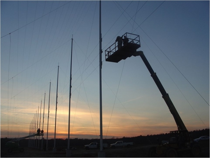 View of the Blackstone SuperDARN radar operated by Virginia Tech.